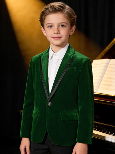 US Kids Boys Suit Graduation Blazer Party Coat Dress Up Tops Pageant Outwear - Picture 53 of 57