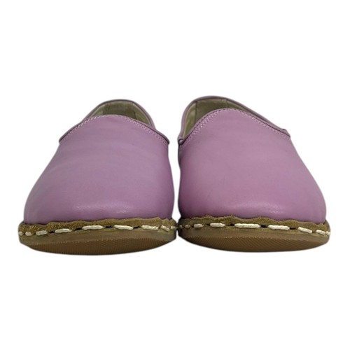 SABAH Womens 40 9 Handmade Leather Loafers Flats Classic Slip On LAVENDER NWOB - Picture 13 of 18