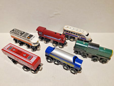 Wooden Railway  Magnetic Train Engine Locomotive  Mixed lot of 6