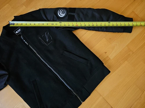Riot Games League of Legends Wild Rift Varsity Bomber Jacket Black XS Rare image 13