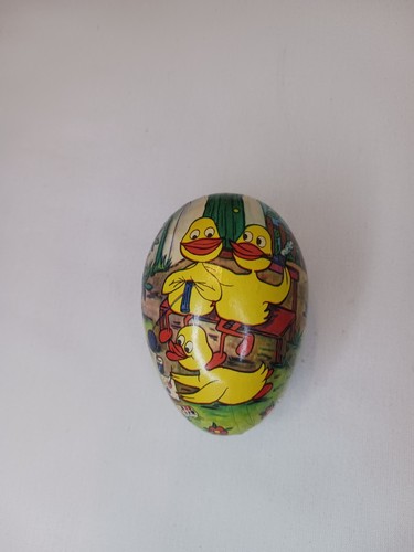 Vtg German 4 Pc Paper Mache Easter Egg Nesting Fillable Cardboard Chickens Bunny - Picture 9 of 23