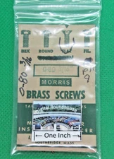 Morris Brass Slot Screws - Flat Head, 3/16", 0-80, pkg. 9 - Details Below