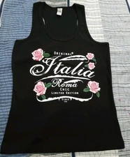 JHK Tsularb Original Italia Roma Tank Top Black Size Small