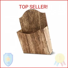 Juvale Wood Wall Magazine Rack - Versatile Mail Organizer & Magazine Holder - Sl