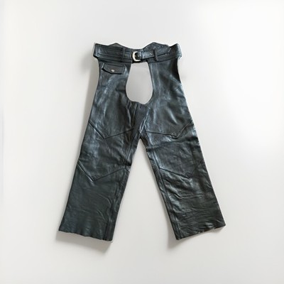 Harley Davidson Leather Chaps Size L Genuine Leather Very Good Condition