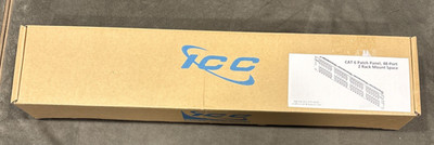 ICC ICMPP04860 PATCH PANEL, CAT 6, 48-PORT, 2 RMS, NEW OPEN BOX