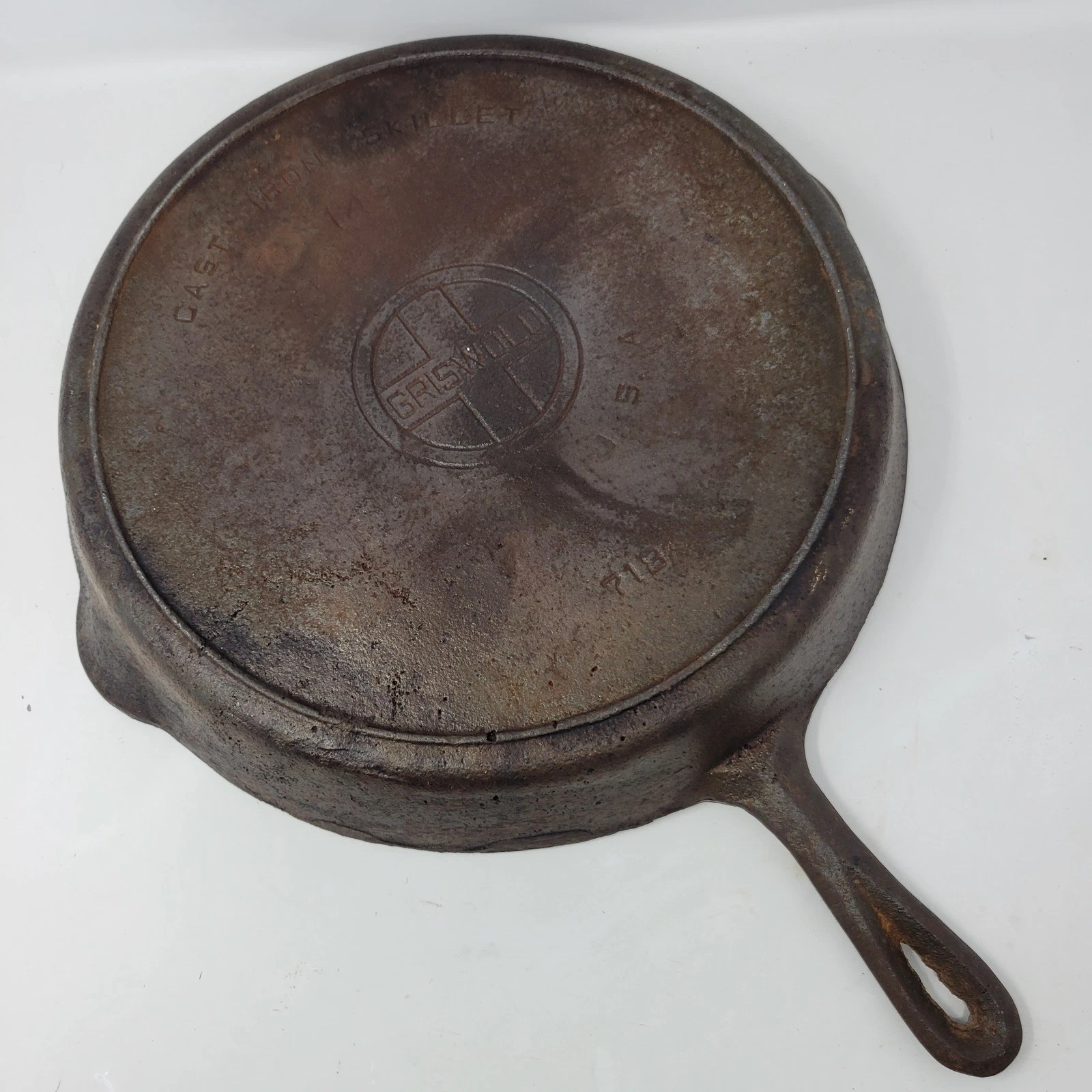 Griswold No 14 Cast Iron Skillet Large Logo 718 With Heat Ring For Restore
Opens in a new window or