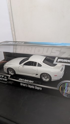 Jada Toys Fast & Furious Furious 7 Brian's White Toyota Supra 1/18 Scale - Picture 2 of 10