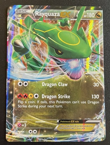 RARO *ERRORE* ERRORE DI STAMPA POKEMON RAYQUAZA EX #60/108 Cieli Ruggenti Ultra Raro Holo - Foto 5 di 8