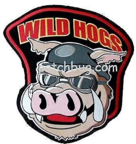 CHAQUETA DE CUERO WILDHOG WILD HOGS 12""X12"" PARCHE TRASERO COMO SE VE EN LA PELÍCULA - Imagen 2 de 5