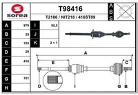 EAI Antriebswelle Vorne Rechts FüR Nissan Qashqai +2 I J10 JJ10 Koleos Hy_