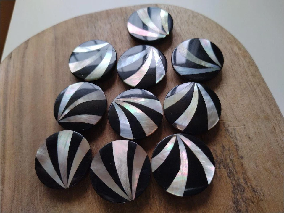 10pcs -shell marble colored 20mm bundle of shell buttons special vintage buttons - Image 4 of 4
