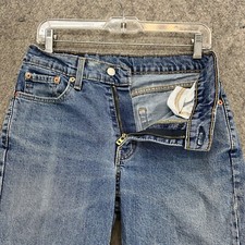 Levis 514 Jeans Mens 28x27 Blue Medium Wash Straight Leg Regular Fit Washed Out