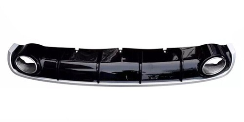 Rear Diffuser With Exhaust Lip For 2012-2015 2013 14 Audi A6 C7 Chrome RS6 Style - Picture 2 of 6