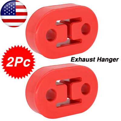2X Universal Car Muffler Exhaust Pipe Mounting Bracket Hangers Repair 2 Holes