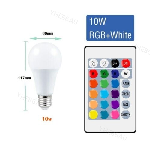 E27 RGB Magic Light LED Lamp Bulb with Wireless Remote Control 16 Color 9H - Picture 14 of 17