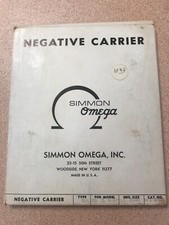 Omega 2-1/4: x 2-1/4" 6cmx6cm Neg. Carrier/Box For Hasselbald, Rolleicord