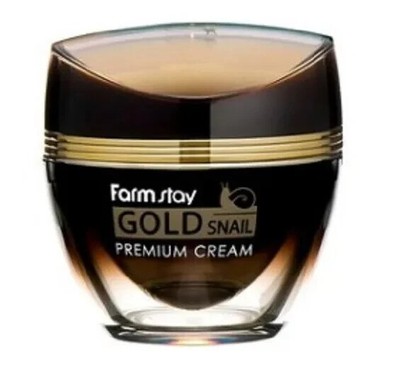 Farmstay Gold Snail Premium Cream | 50ml | Anti-Aging, Wrinkle Reduction, Moistu