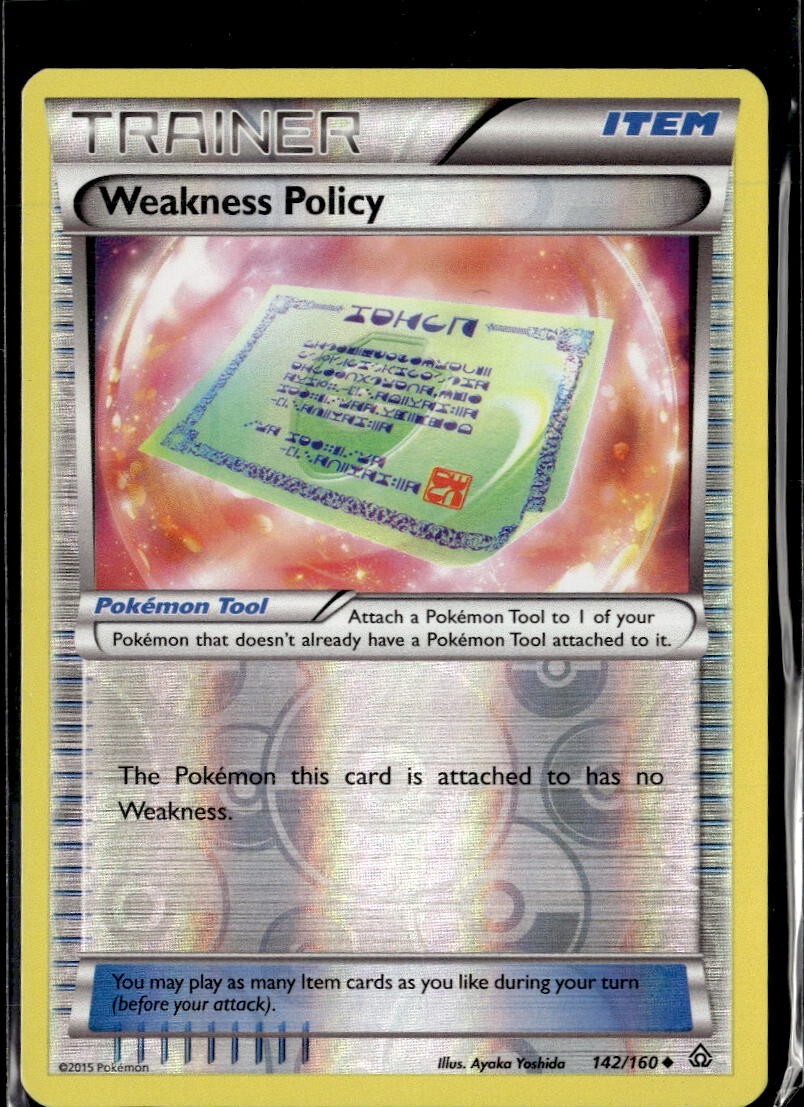 Pokemon Weakness Policy 142/160 Primal Clash Reverse Holo Uncommon LP