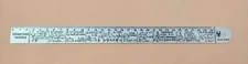 Vintage Soviet Russian USSR Metal Ruler. 30 centimeter. Reference Line. RARE