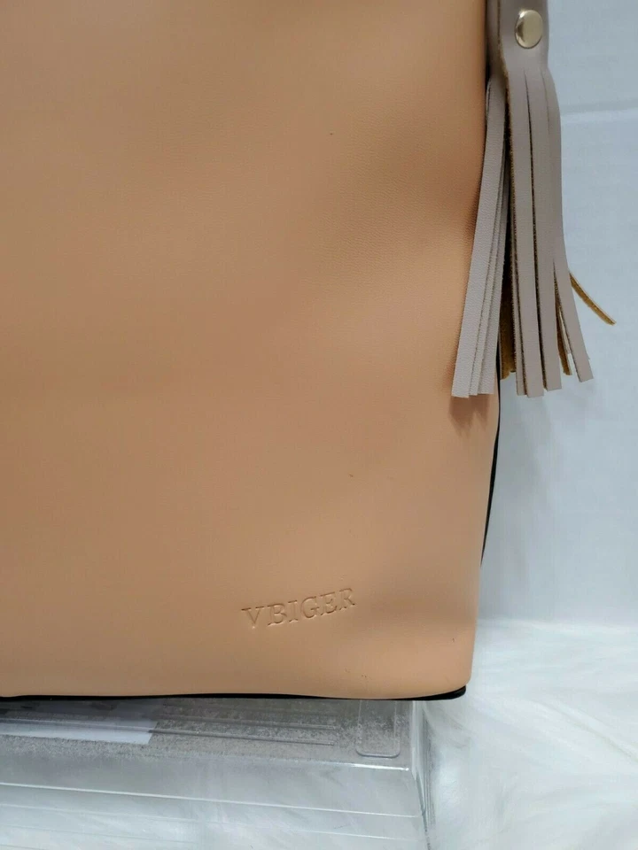 Bolsa satchel VBIGER camelo azul bronzeado ombro tiracolo bolsa carteiro M1 - Imagem 4 de 4