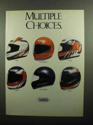 1990 Shoei Helmet Ad - Aegis, RF-200 Solid, Corsa