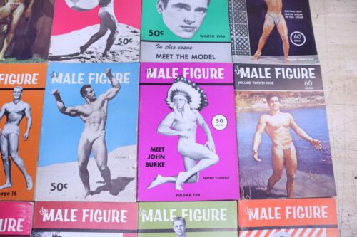 Large x20 Lot 1950's 60s The Male Figure Vintage Beefcake Glamour Gay Magazines - Foto 4 di 11