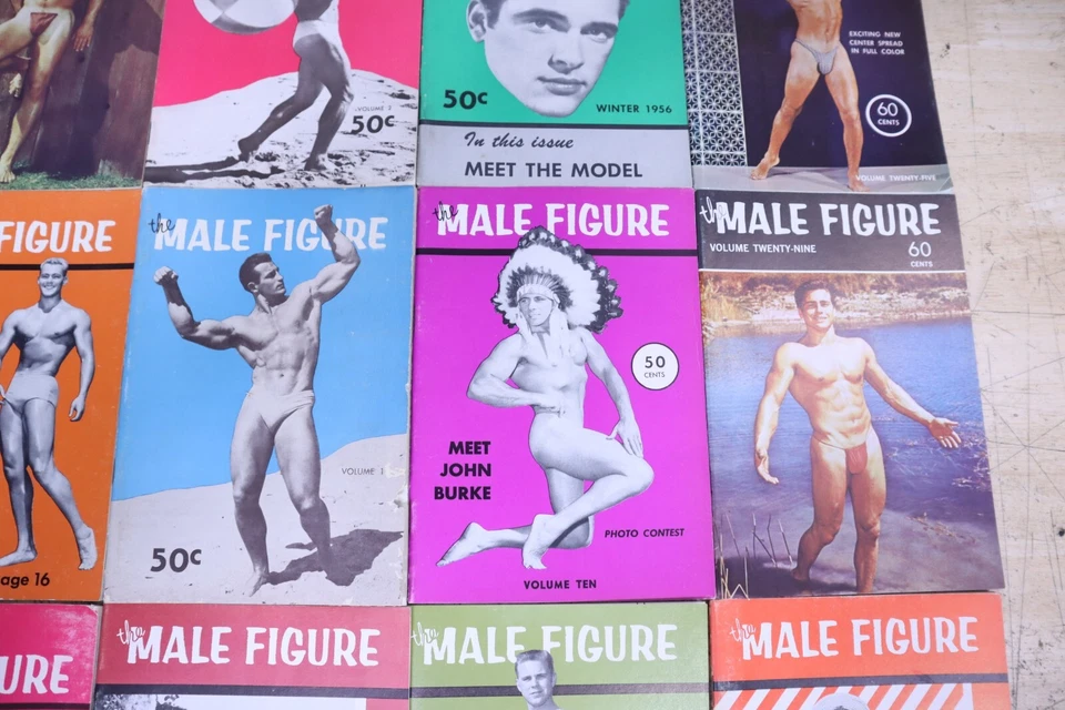 Large x20 Lot 1950's 60s The Male Figure Vintage Beefcake Glamour Gay Magazines Foto 4 de 4