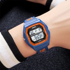 SKMEI Men's Student Sport Outdoor LED Digital Alarm Waterproof Quartz WristWatch