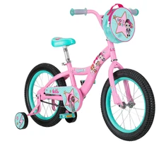 LOL Surprise kids bike, 16-inch wheel, Girls, Pink with training wheels