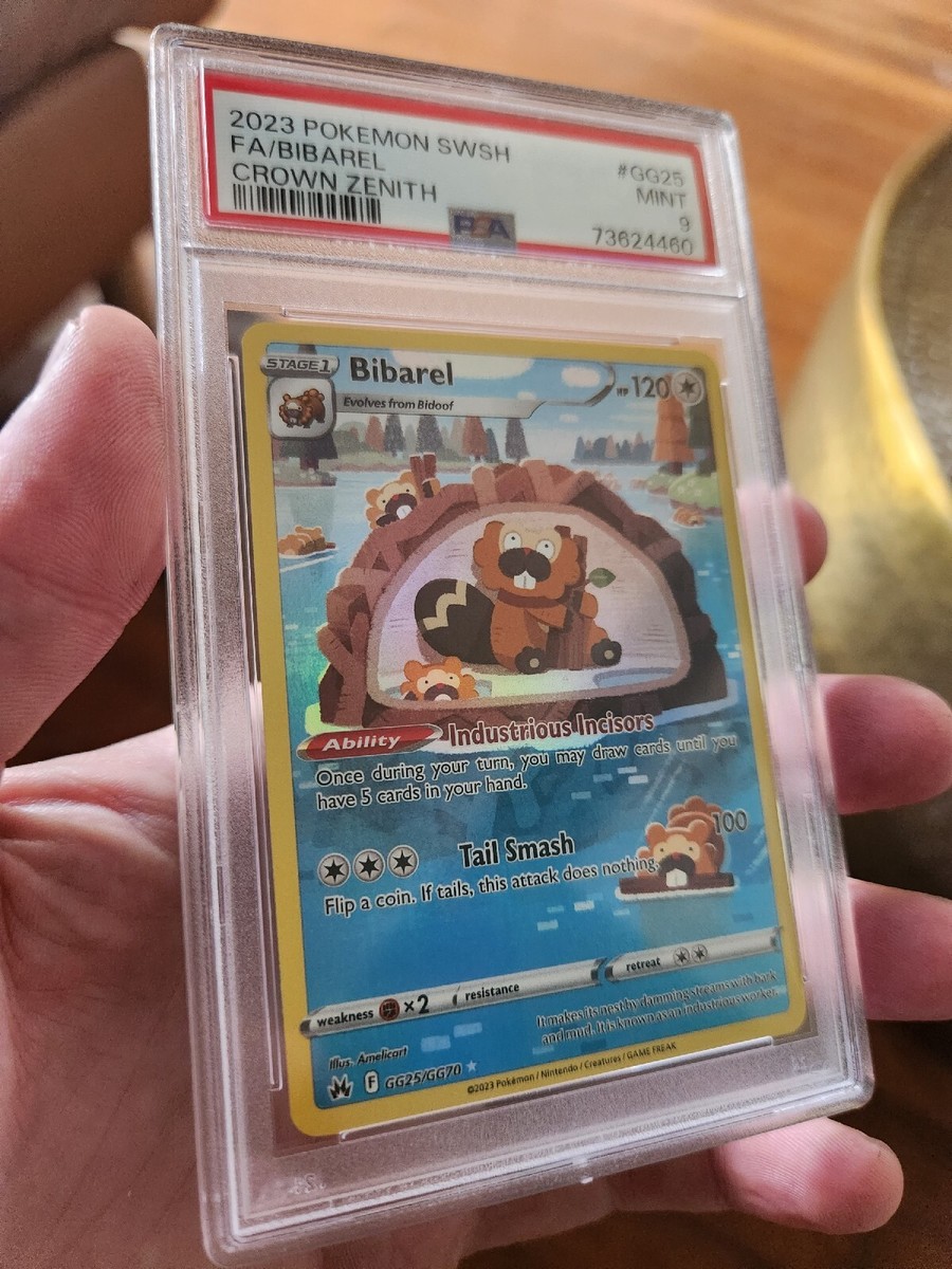 PSA 9 Bibarel Crown Zenith Full Art GG25/GG70 Pokémon Card 2023 | eBay