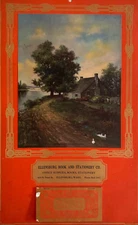 Rare Vintage 1930 Hiebel Calendar Print Washington's Childhood Home, WA State Ad