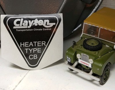 Land Rover Series 86 88 107 Vintage Clayton Heater Label Decal Badge