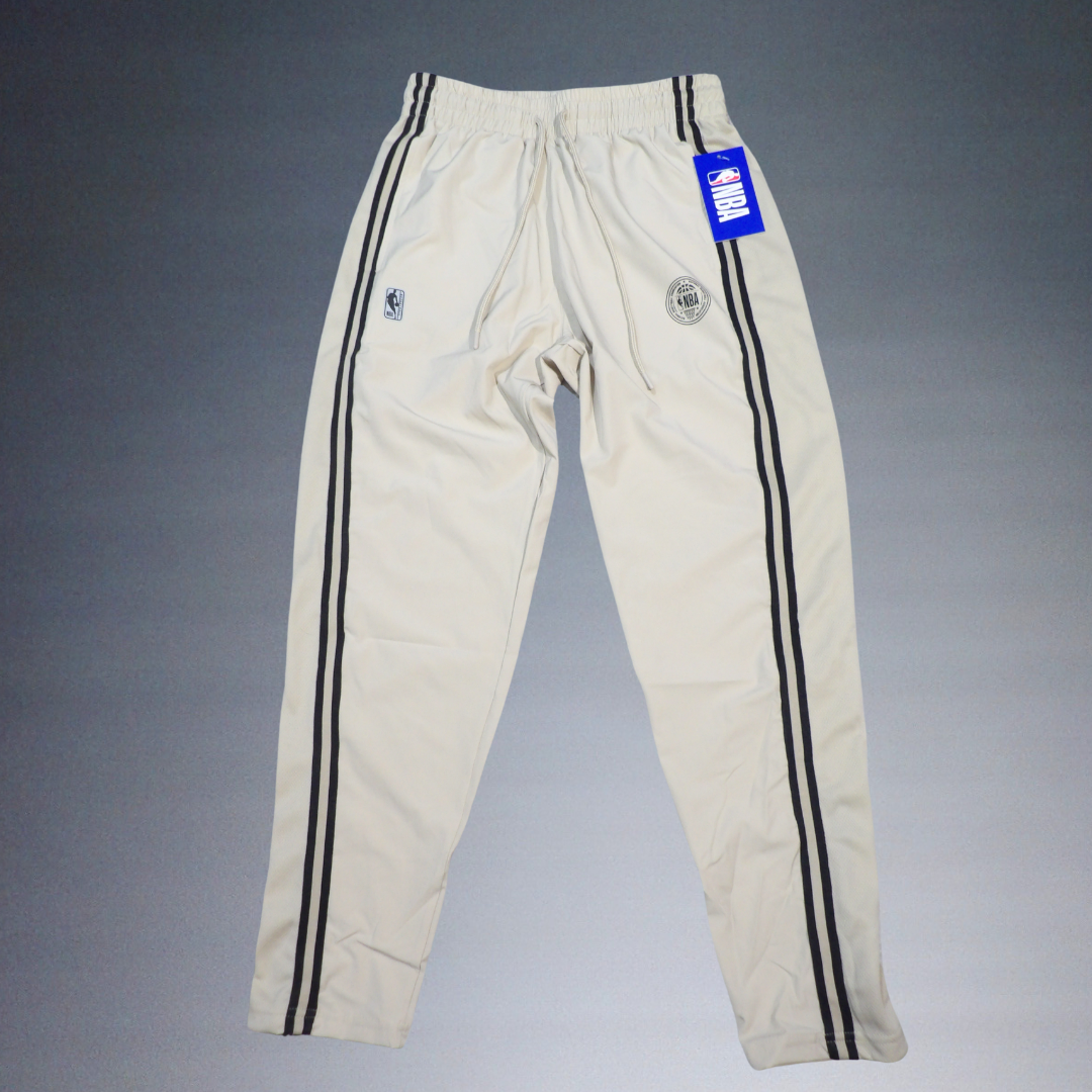 NBA LOGO MEN'S WALK OFF JOGGER SAND/STRIPE SIDE POCKET BASKETBALL