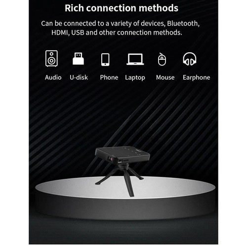 Smart WiFi 4K Micro RAM 2G ROM 32GB Android IOS HDMI USB theater Home Projector - Picture 9 of 12