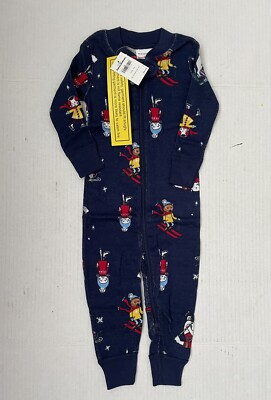 Hanna Andersson Snow Day Print Zipper Pajama 75 (12-18 Months) NWT