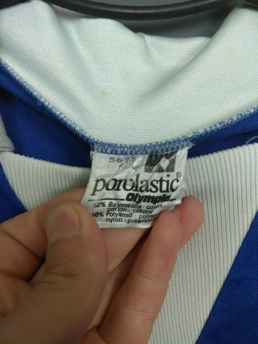Chemise Vintage En Jersey Porolastic - Bleu Taille M Manches Longues