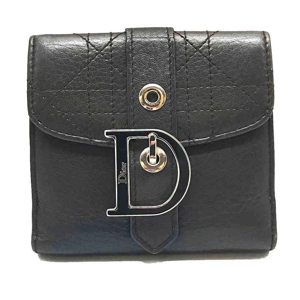 Portefeuille Dior Compact Point Canage Portefeuille Bifold Classement AB Occasion