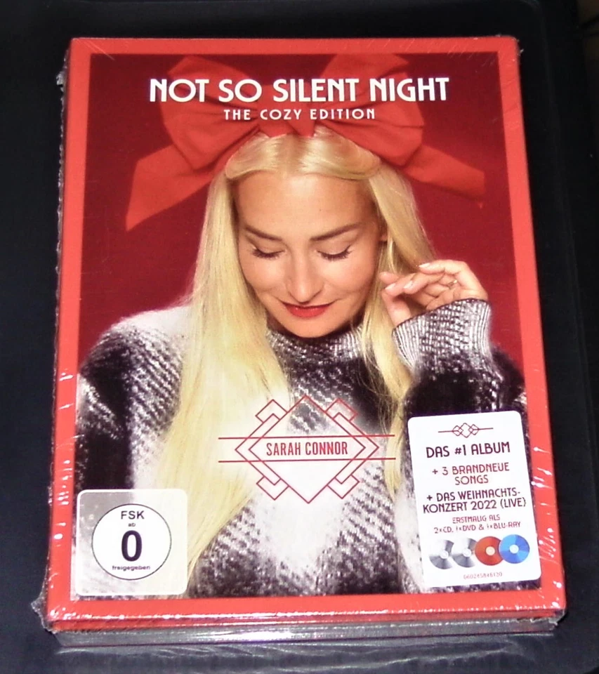 SARAH CONNOR NOT SO SILENT NIGHT LIVE BLU RAY + DVD +2 CD IM DIGIPAK NEU & OVP