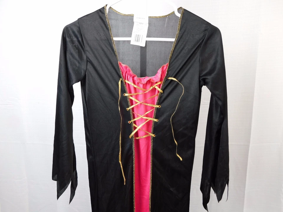 Vestido Disfraz Halloween Bruja Vampiro Gótico Niñas - 12-14 Grande #5360 Foto 3 de 4