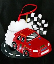 Personalized Race Car Christmas Child Kid Tree Ornament Holiday Gift
