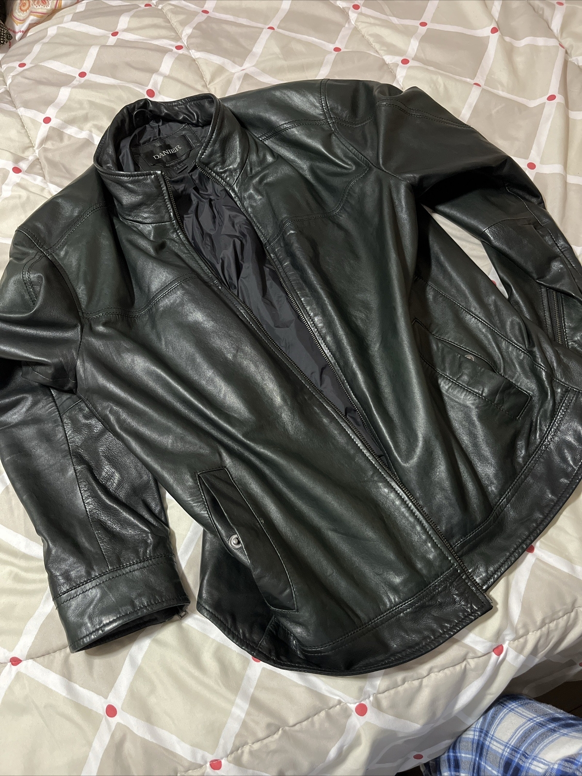 DANIER CANADA MENS LEATHER JACKET 100 PERCENT GENUINE LEATHER LARGE SIZE eBay