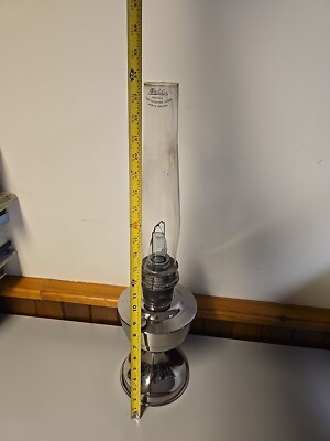 Aladdin No. 21 Tall Chimney Kerosene Lamp Stainless Steel Made In