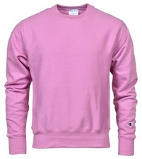 Champion Men's Long Sleeve Crewneck Sweatshirt - Pink - Large