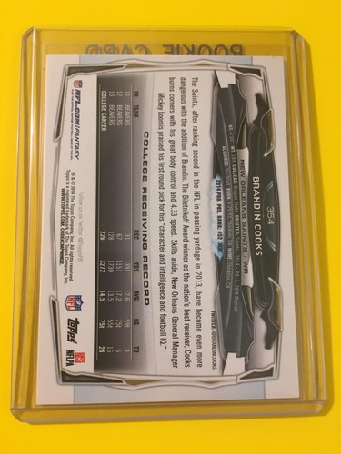 ┥ 2014 TOPPS BRANDIN COCINS NOVATO RADIOCONTROL #354 Saints/Rams - Imagen 2 de 2