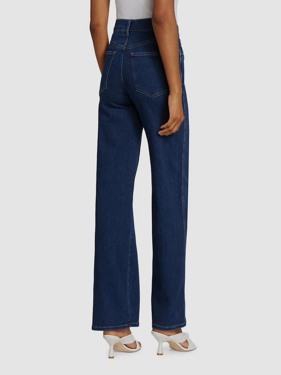 284 Le Jean Women s Blue Juliette Wide Leg Jeans Pants Size 30