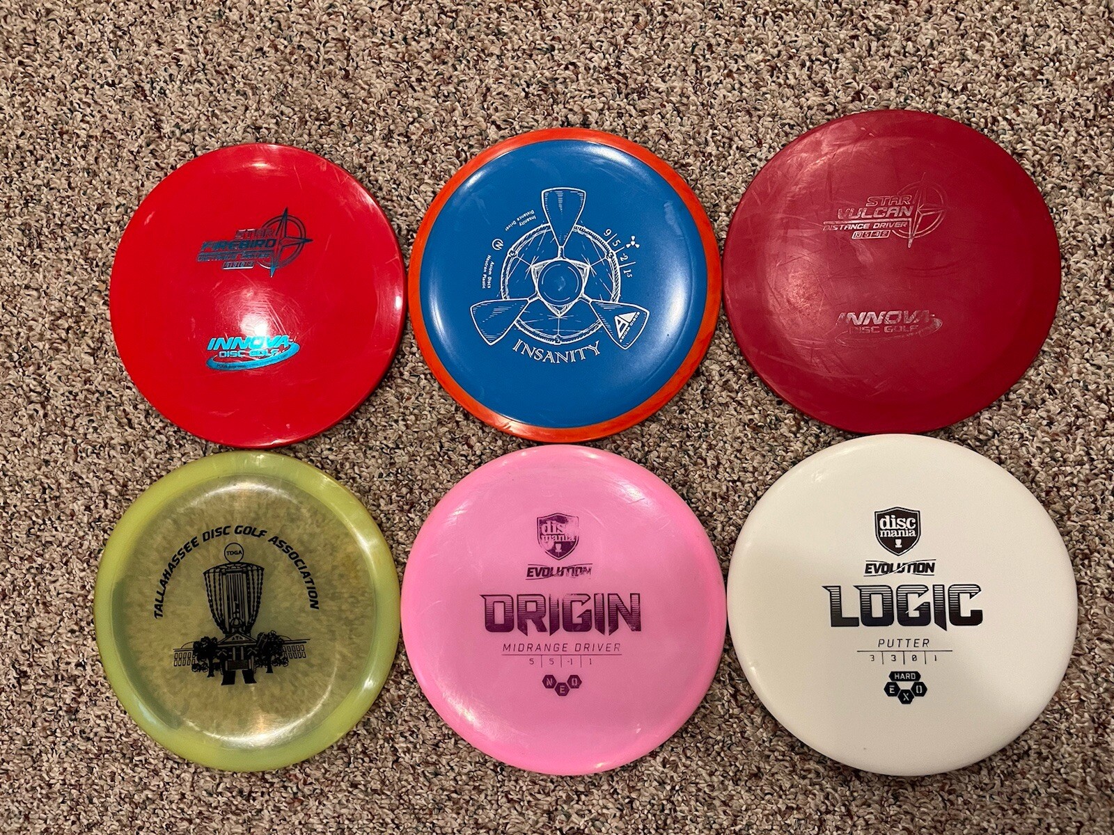 Lot of 6 Premium Plastic Disc Golf Set eBay