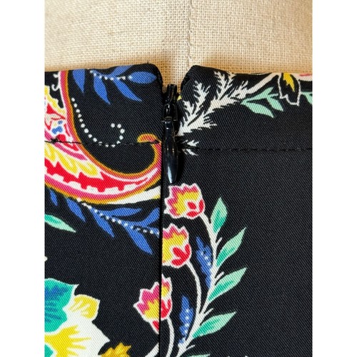 Ann Taylor Loft Dress Women 2 Black Floral Paisley Fit And Flare Mini NWT Preppy - Picture 8 of 12