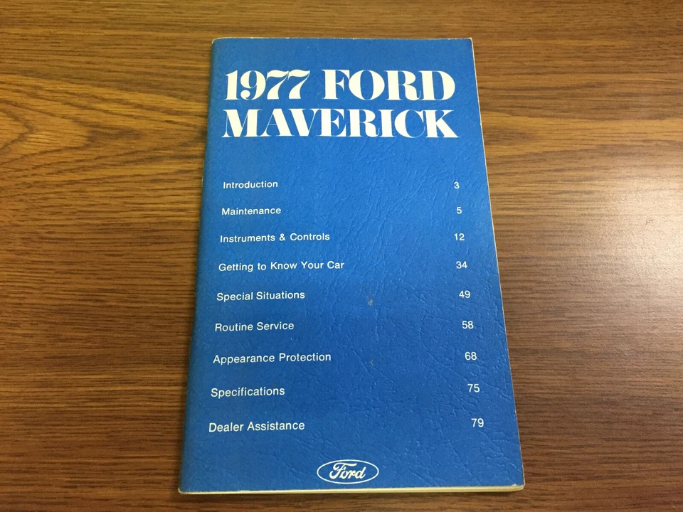 1977 Ford Maverick Car Owner's Manual + Ownercard with Vin Plate + Maintenance  - Image 2 of 4