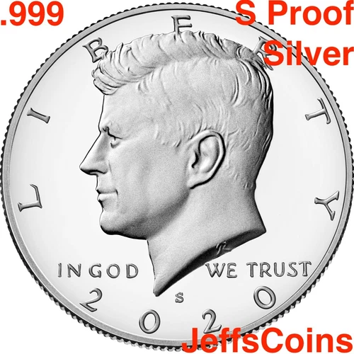 2020 S Kennedy 99.9% Silver Half Dollar PROOF Mint Kenedy 50 Cent Uncirculated